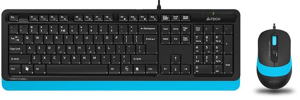 

Клавиатура и мышь A4Tech F1010 BLUE черно-синие, USB, F1010 BLUE