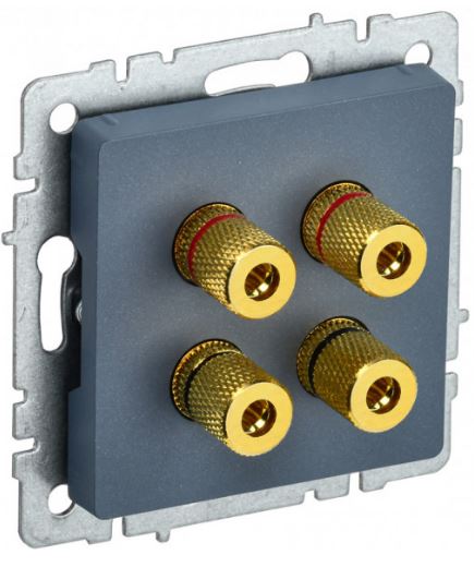 

Розетка аудио IEK BR-S40-K35 BRITE РА10-БрМ Маренго, BR-S40-K35