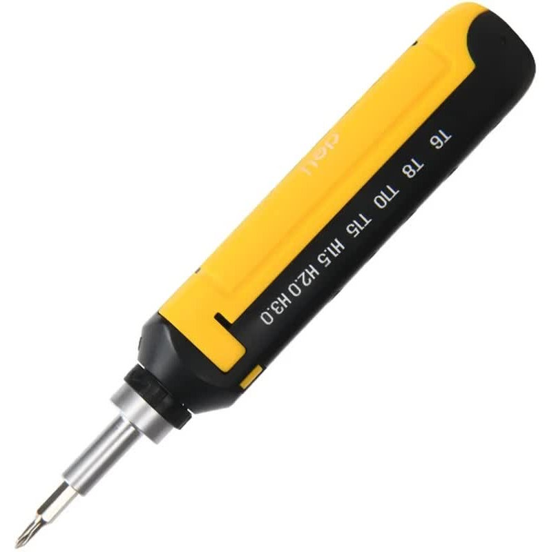 

Отвертка Deli DL240013D многофункциональная с трещоткой + набор из 12 бит биты Cr-V (PH00, PH0, PH1, SL2, SL3, T6, T8, T10, T15, H1.5, H2, H3), трещот, DL240013D