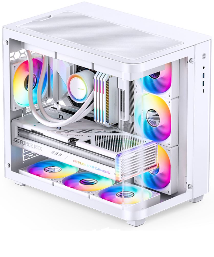 

Корпус ATX JONSBO TK-3 White без БП, белый, боковая панель из закленного стекла, 2*USB 3.2 Gen 1 Type-A, USB 3.2 Gen 2 Type-C, audio, TK-3 White
