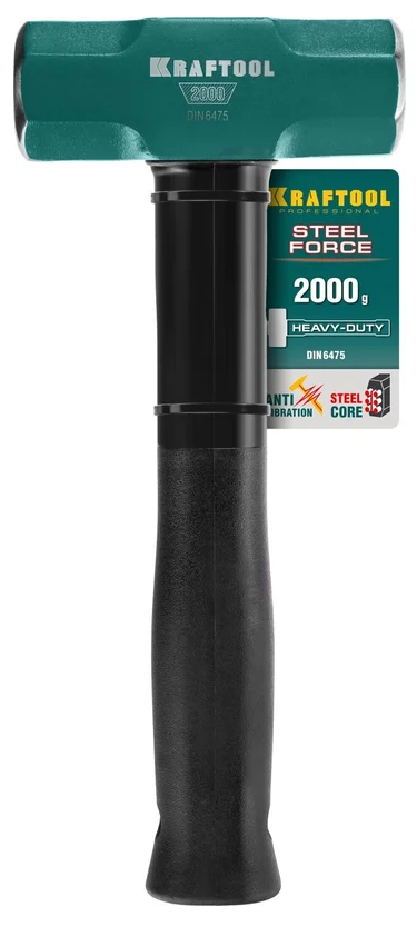 

Кувалда Kraftool Steel Force 2009-2 Kraftool со стальной обрезиненной рукояткой 2кг., Steel Force
