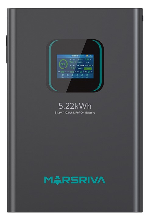 

Батарея Marsriva MR-LFP48-100-WMD LiFePO4, 51.2В/102Ач, BYD, Класс A, 5.22кВт*ч, 6000 циклов, MR-LFP48-100-WMD