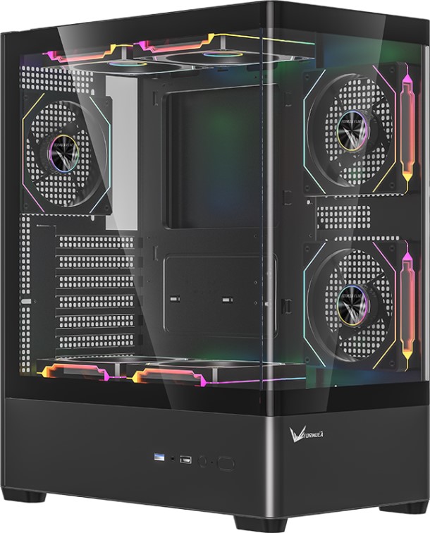 

Корпус ATX Formula V Crystal U1 Floe Black без БП, боковая панель из закалённого стекла, USB 3.0, USB Type-C, Crystal U1 Floe Black