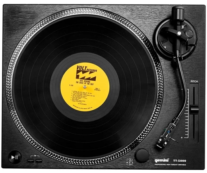 

Проигрыватель Gemini TT-5000 виниловый прямой привод, питч +/- 10%, 3 скорости, фонокорректор, USB интерфейс, TT-5000