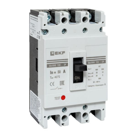 Изображение товара Автоматический выключатель EKF mccb99-100-50m в литом корпусе 3Pol