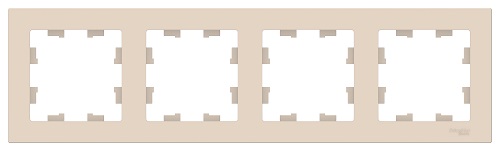 

Рамка Schneider Electric ATN000204 AtlasDesign, 4-постовая, универсальная, бежевая, ATN000204