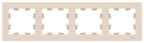 Изображение товара Рамка Systeme Electric AtlasDesign 4 поста из термопластика с антимикробным эффектом
