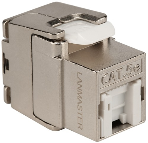 Изображение товара Вставка Lanmaster LAN-TK45S5E/180R для телекоммуникационных розеток RJ45 180 угол заделки