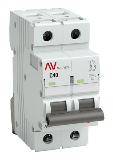

Автоматический выключатель EKF mcb6-DC-2-40C-av AV-6 DC 2P 40A (C) 6kA AVERES, mcb6-DC-2-40C-av