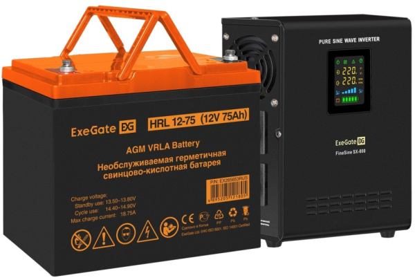 Изображение товара Комплект Exegate FineSine SX-800 - надежный ИБП для защиты оборудования