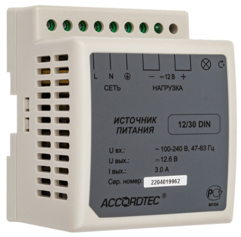 фото Блок питания  AccordTec AT-12/30 DIN в Омске