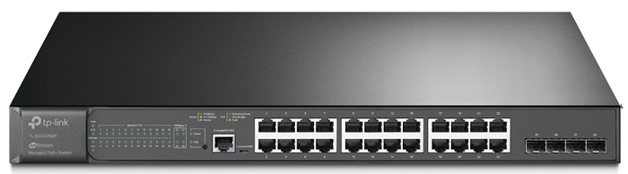 

Коммутатор управляемый TP-LINK TL-SG3428MP 24x10/100/1000 PoE+ (Бюджет 384Вт), 4xSFP, 1 консольный порт RJ45, 1 консольный порт Micro-USB, L2+, 19", TL-SG3428MP