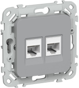 фото Розетка компьютерная  IEK FI-K22-1-K03
