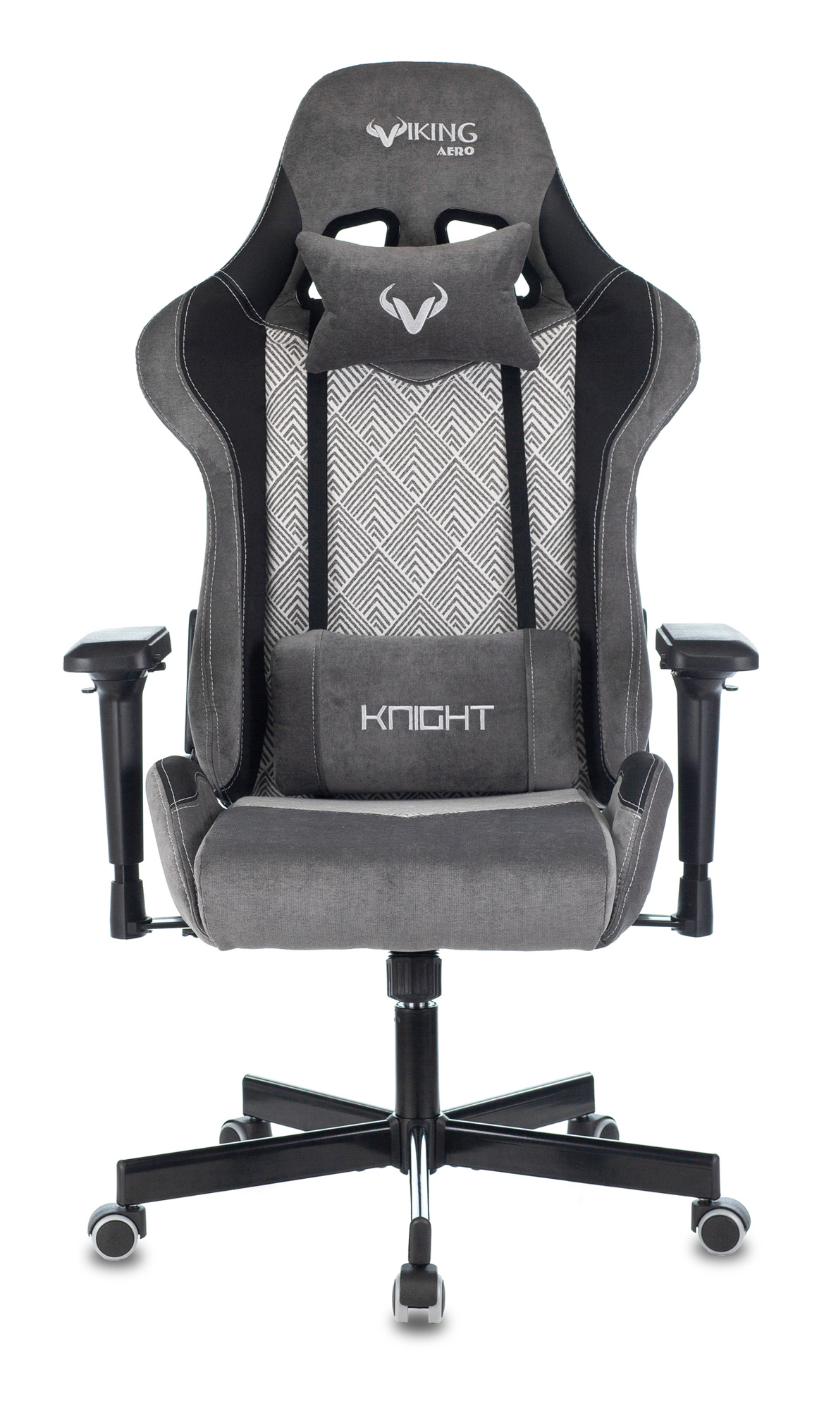 

Кресло Бюрократ VIKING 7 KNIGHT GR цвет серый Loft ромбик, текстиль/эко.кожа, с подголов., крестовина металл, VIKING 7 KNIGHT GR