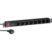 фото Блок розеток Exegate ServerPro PDU-19H807 Al-8S-EU2CU-SW-SPD1