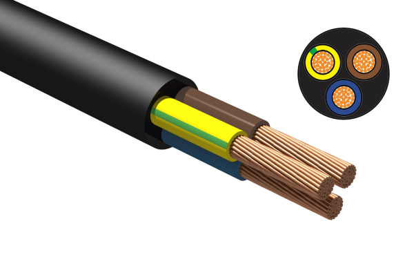 Изображение товара Кабель ККЗ КГВВнг(А)-LS 3х1.5 50 метров для электроснабжения и пожаробезопасных систем
