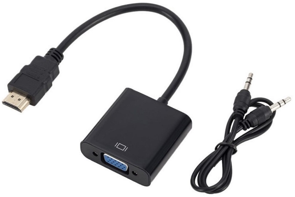 

Переходник BION BXP-A-HDMI-VGA-03 с кабелем HDMI - VGA+Audio, 19M/15F + mini-jack 3.5 mm, 15см, черный, BXP-A-HDMI-VGA-03