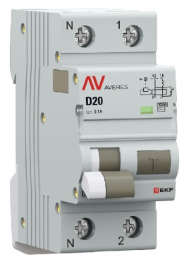 фото Автомат дифференциальный EKF rcbo10-1pn-20D-100-ac-av в Красноярске