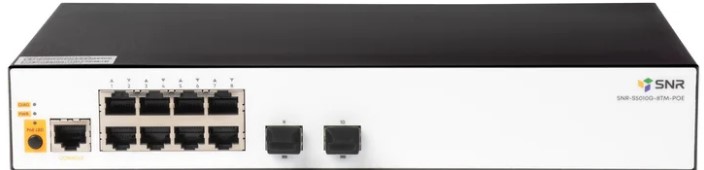 

Коммутатор управляемый SNR SNR-S5010G-8TM-POE 8x1 Гбит/с, SFP 2x2.5 Гбит/с, PoE: 8x30 Вт (макс. 125 Вт), SNR-S5010G-8TM-POE