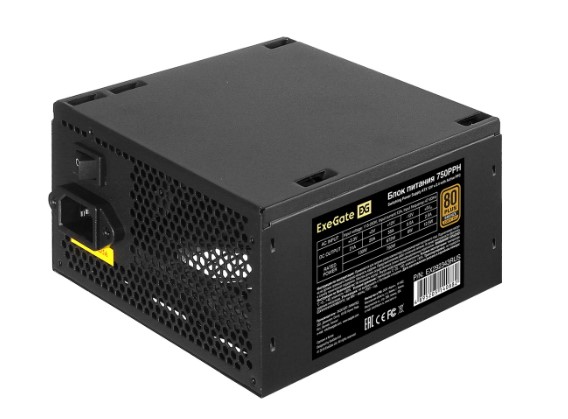 Блок питания ATX Exegate 750PPH-S EX292343RUS-S 750W, 80+ Bronze