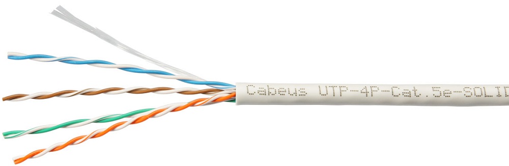 

Кабель витая пара U/UTP 5e кат. 4 пары Cabeus UTP-4P-Cat.5e-SOLID-LSZH-GY-LIGHT-100 0,48мм (24 AWG), одножильный, LSZH, нг(А)-HF, серый, (100 м), UTP-4P-Cat.5e-SOLID-LSZH-GY-LIGHT-100