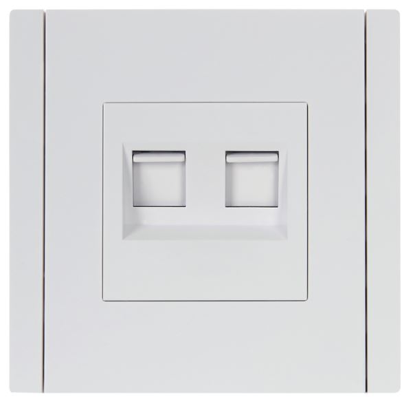 

Розетка компьютерная двойная IEK FP-K20-2-K01 FORTE&PIANO RJ45 кат.6 FP234 белый, FP-K20-2-K01