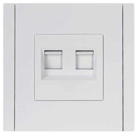 фото Розетка компьютерная двойная IEK FP-K20-2-K01 в Уфе