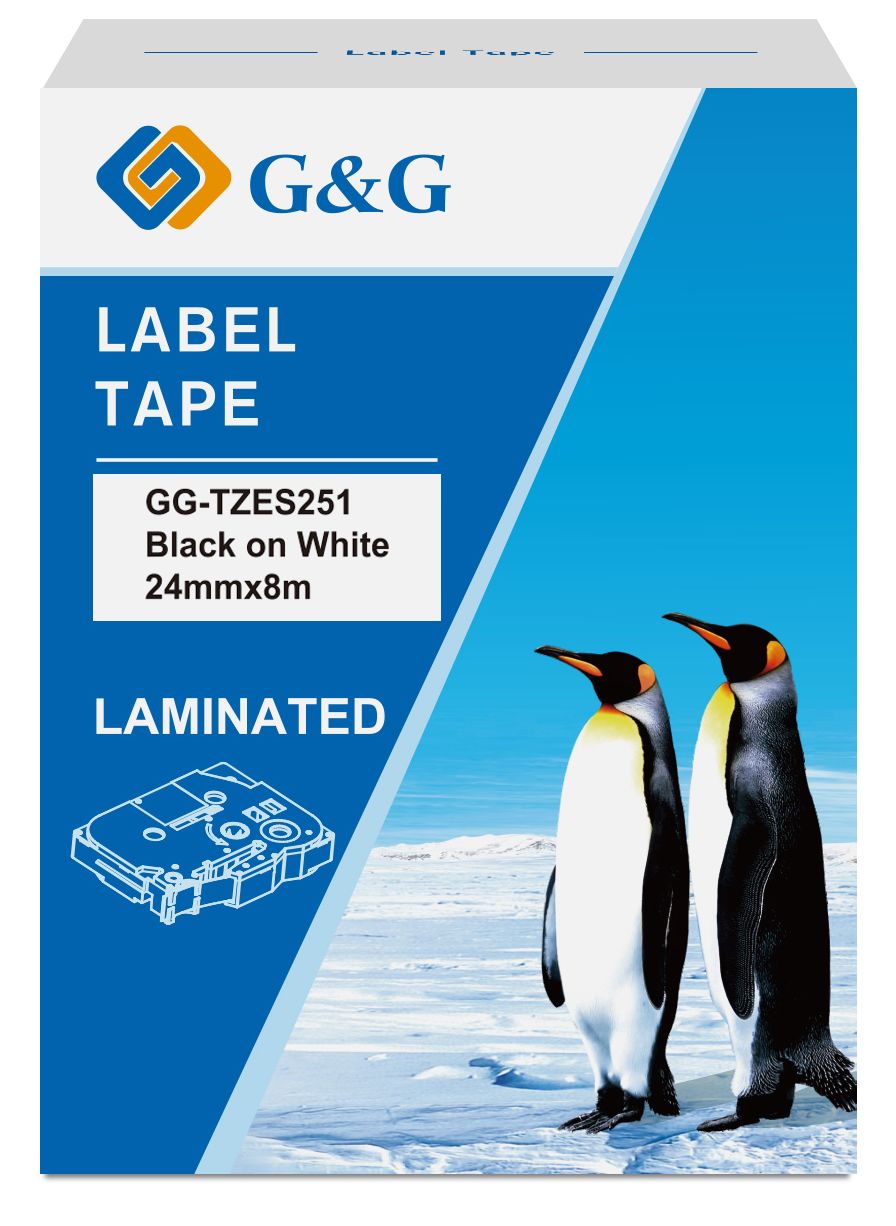 

Картридж ленточный G&G GG-TZES251 черный на белом 24x8 для Brother 1010/1280/1280VP/2700VP, GG-TZES251