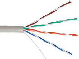 фото Кабель витая пара U/UTP 5e кат. 4 пары Netlan EC-UU004-5E-PVC-GY в Нижнем Новгороде
