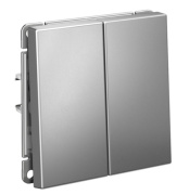 фото Выключатель двухклавишный Systeme Electric GAL000951S