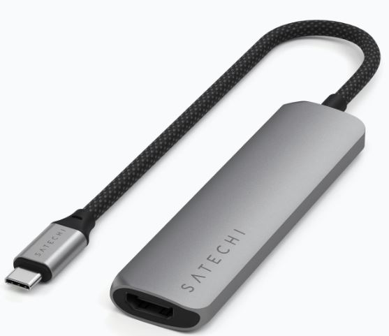 

Док-станция Satechi ST-P4SM 4-IN-1 USB-C SLIM MULTIPORT ADAPTER 4K, SPACE GRAY, ST-P4SM