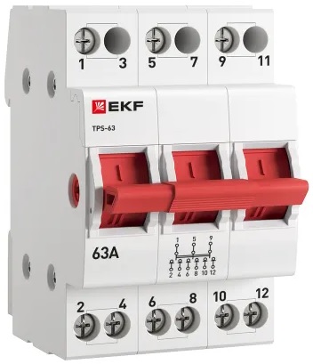 

Переключатель EKF TPS363 3P 63А PROXIMA, TPS363