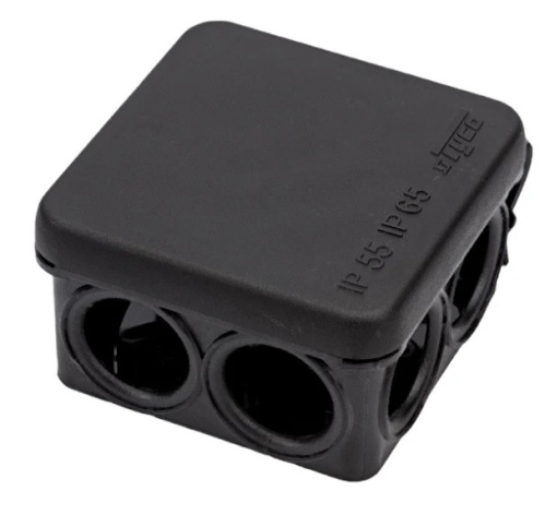 Изображение товара Распределительная коробка RUVinil 67030Ч из пластика для электросетей 6 вводов