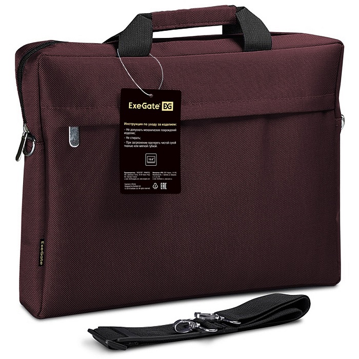 

Сумка для ноутбука Exegate Start S15 EX212308RUS до 15.6", темно-коричневая, полиэстер, Start S15