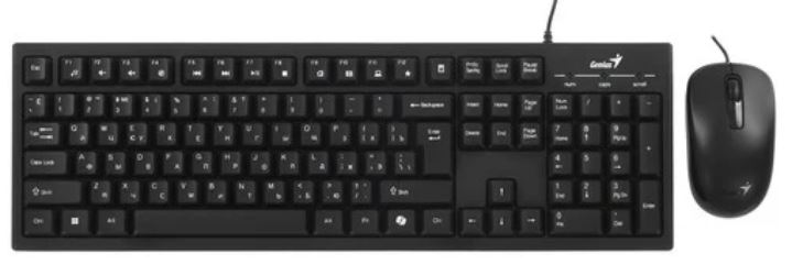 

Клавиатура и мышь Genius KM-100SE 31330009402, KM-100SE