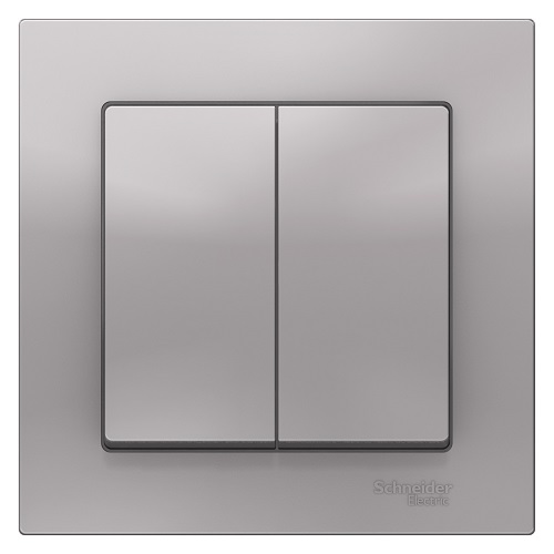 

Выключатель Schneider Electric ATN000352 AtlasDesign, 2-клавишный, сх.5, 10АХ, в сборе, алюминий, ATN000352