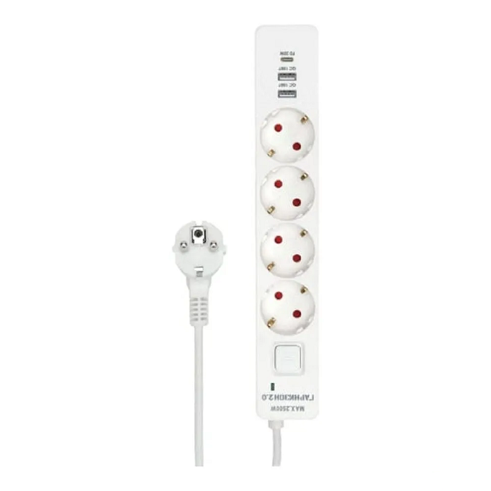 

Сетевой фильтр Гарнизон EPS-OP-4-CU2-W-2 2.0 Мультипорт 4р, 10А, 1xType-C PD, 2хUSB QC, 2м, ур.защиты 4+, белый, пак, EPS-OP-4-CU2-W-2