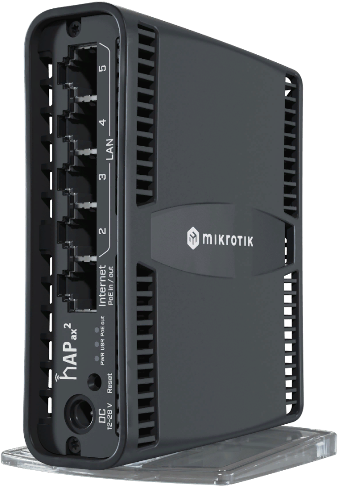 

Маршрутизатор Mikrotik C52iG-5HaxD2HaxD-TC hAP ax2 WIFI6, 2.4+5Ghz, 5RJ45 1Gbit, 1POE, C52iG-5HaxD2HaxD-TC