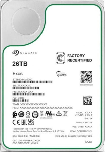 Изображение товара Жесткий диск 26TB SATA 6Gb/s Seagate Exos X26