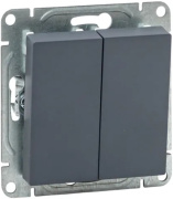 фото Переключатель двухклавишный  EKF UP1-SWG-21