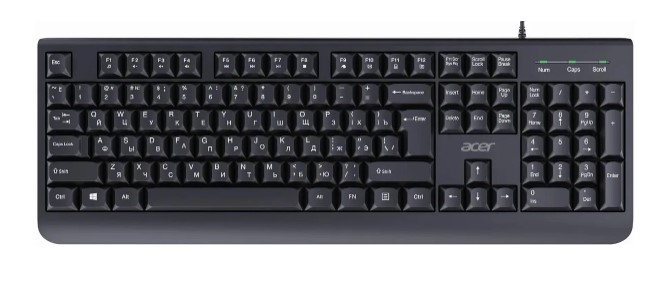 

Клавиатура Acer OKW400 ZL.KBDEE.01C черная USB Multimedia кабель 1.8м (2076699), OKW400