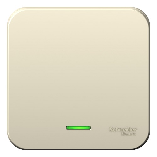 

Выключатель Schneider Electric BLNVA101102 1-клавишный с подсветкой, 10А, 250B Молочный наруж, BLNVA101102