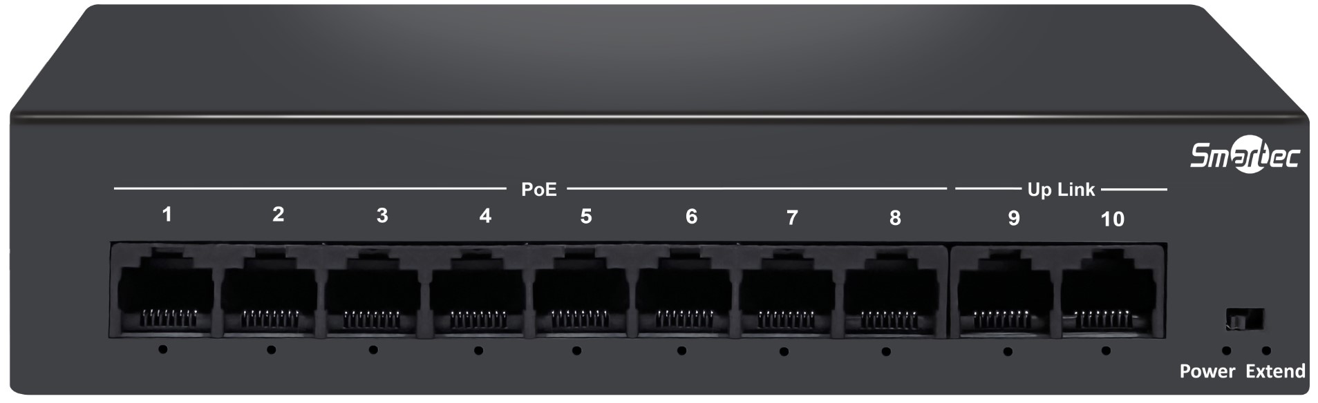 Коммутатор неадминистрируемый Smartec ST-NS208MB-MD 8 RJ-45 POE портов (10/100 Мбит/с), 2 RJ-45 Uplink порта (10/100 Мбит/с), бюджет на порт до 30 Вт,