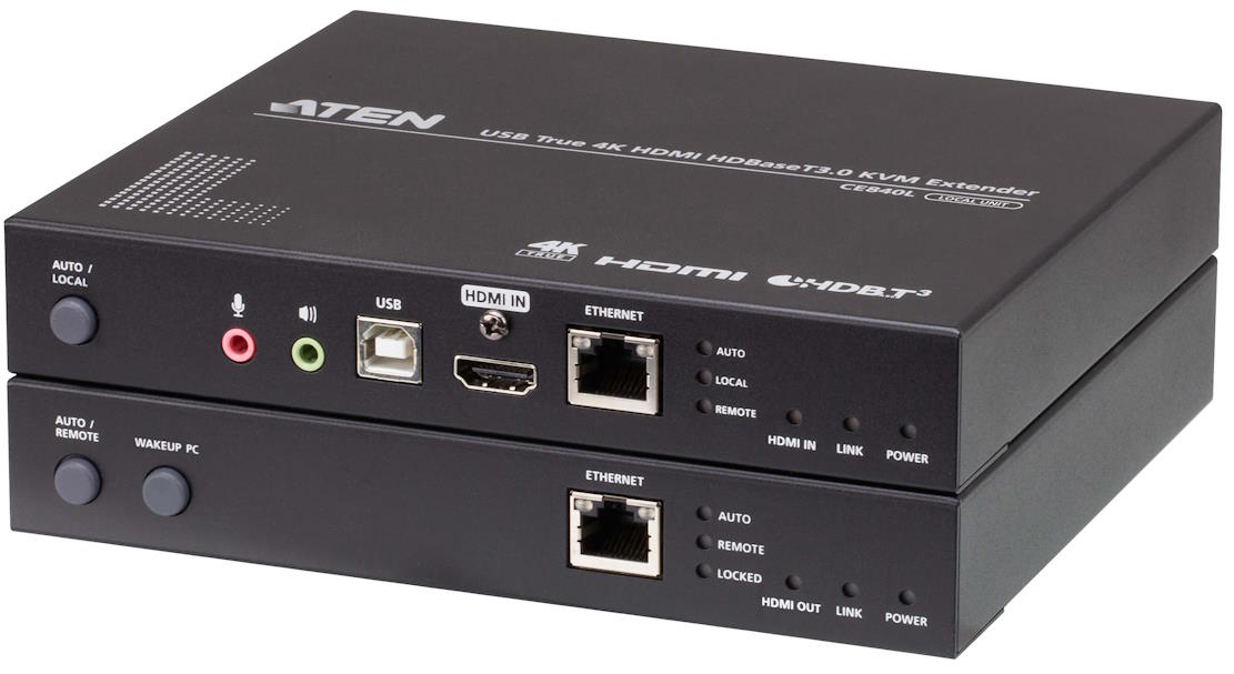 

Удлинитель Aten CE840-AT-G extender, KVM USB, HDMI+KBD&MOUSE USB+AUDIO+RS232+ETHERNET, 100 метр., 1xUTP Cat6 HDBaseT certified, HDMI+2xMINIJACK+DB9+US, CE840-AT-G