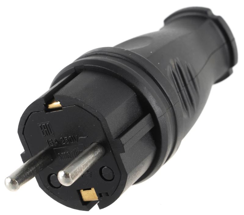 

Вилка SmartBuy SBE-16-P07-R прямая каучуковая 230В, 2P+PE, 16A, IP44 черная (1/20), SBE-16-P07-R