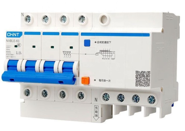 Изображение товара Автоматический выключатель дифференциального тока CHINT NXBLE-63 25 А 6 кА