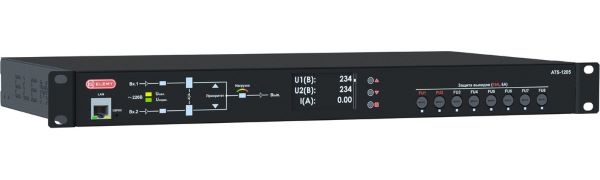 

Автоматический ввод резерва ELEMY ATS-1205/16 1U, 230В, 16А, in (2) C20, out (2) C19 (6) C13, Ethernet, ATS-1205/16