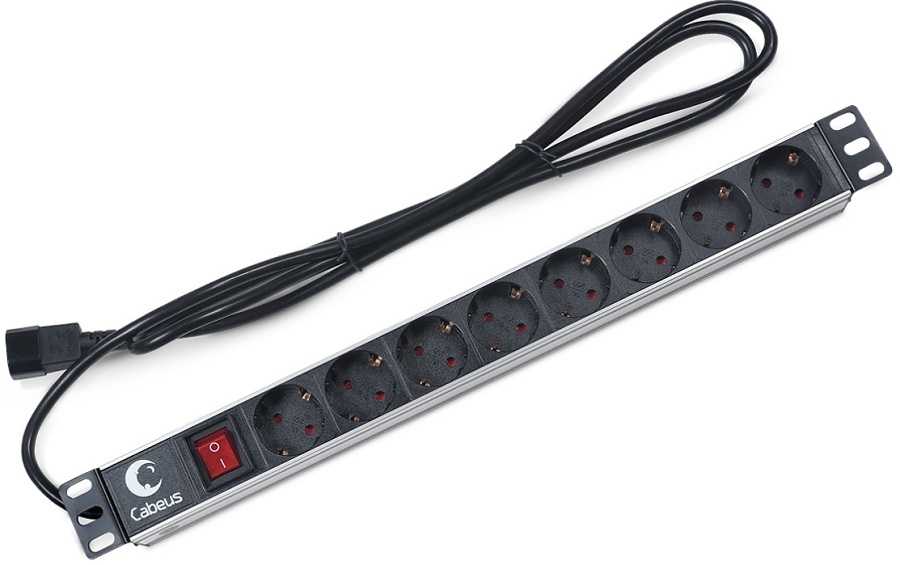 фото Блок розеток 19, 8 розеток  Cabeus PDU-8P-2IEC