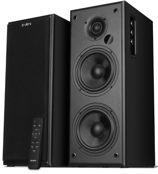 

Портативная акустика Sven MC-25 SV-022945 черный (150 Вт, Bluetooth, RCA, OPT, HDMI, AUX, пульт), MC-25