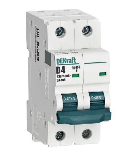 Изображение товара Автоматический выключатель DEKraft 13210DEK на 4А с IP20